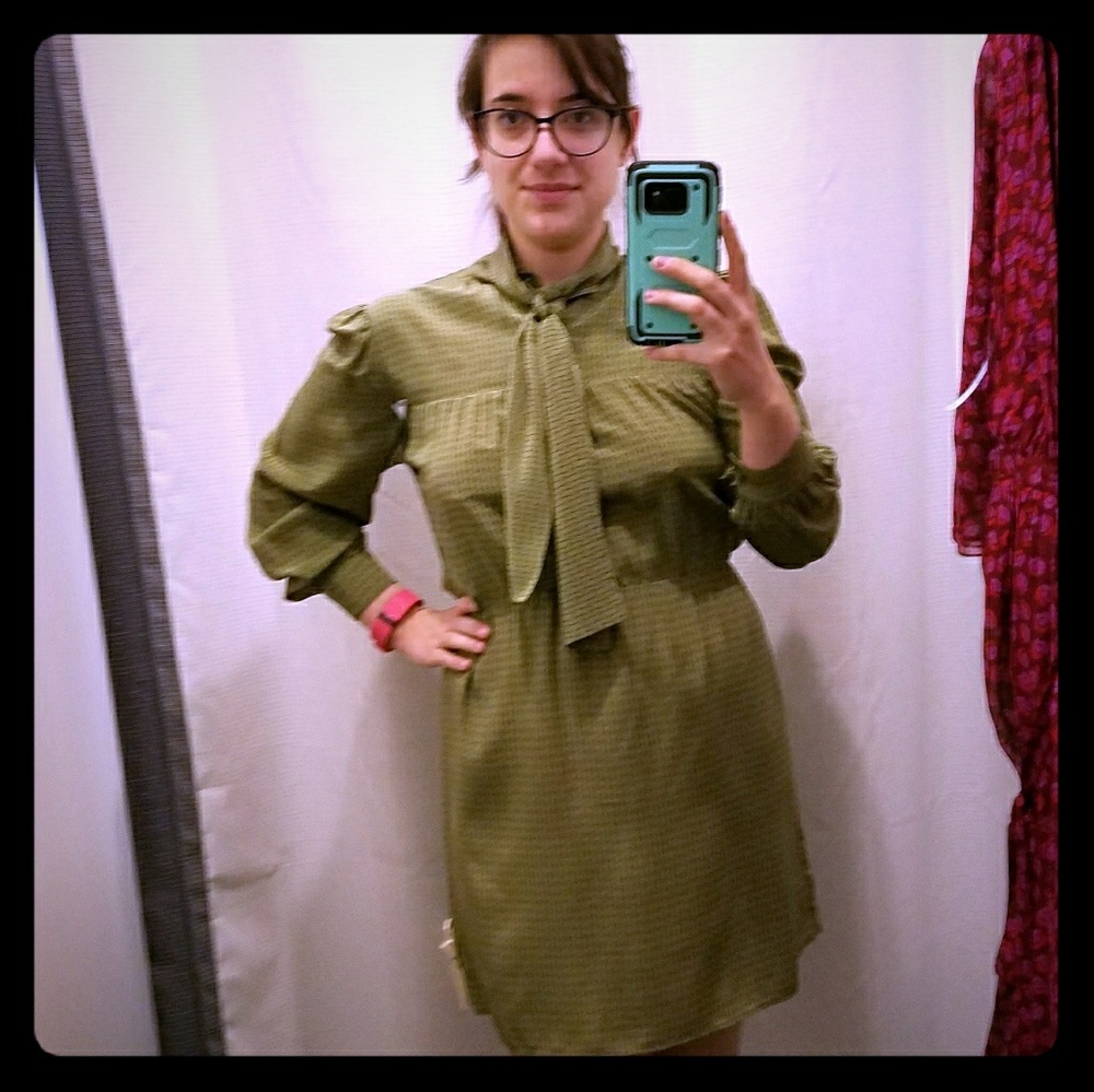 Olive color Amanda Uprichard dress